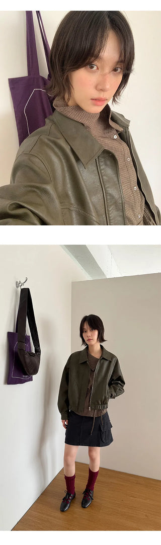 quilted leather coat