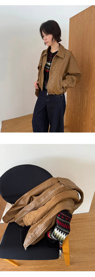 quilted leather coat