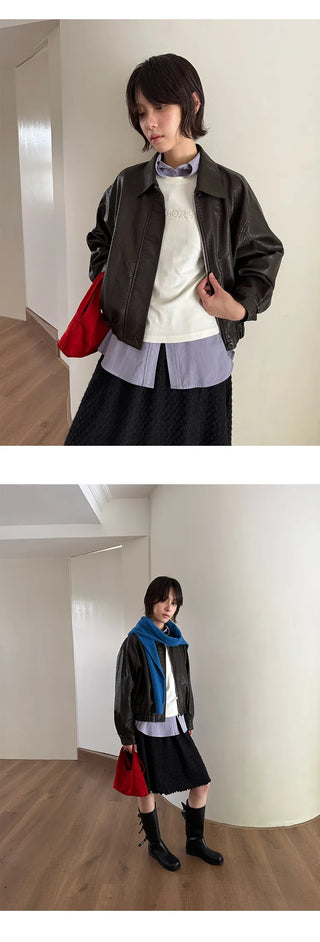 quilted leather coat