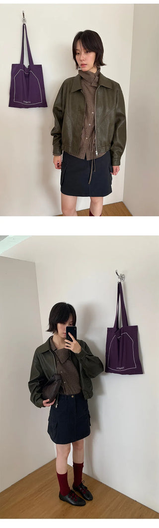 quilted leather coat