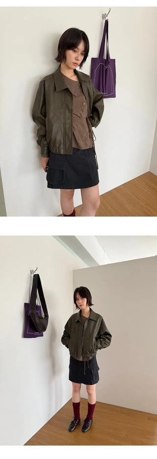 quilted leather coat