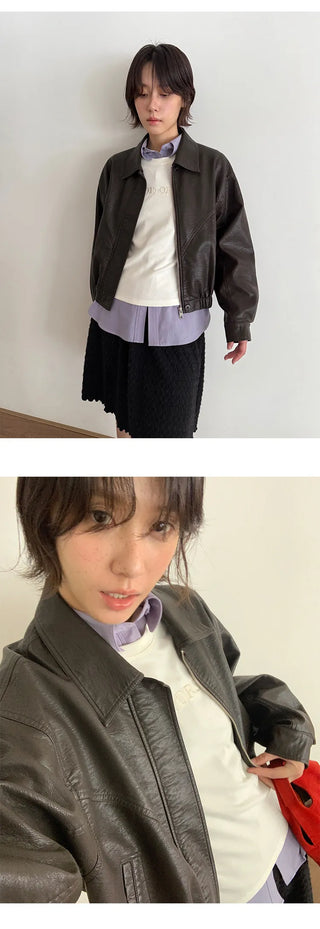 quilted leather coat