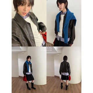 quilted leather coat