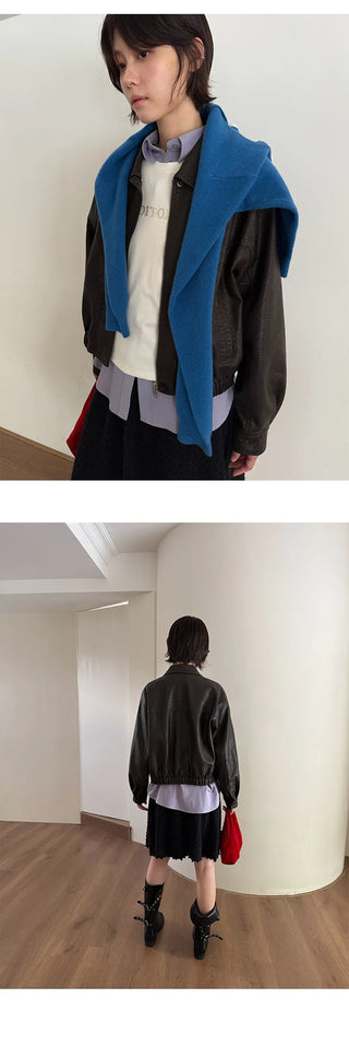 quilted leather coat