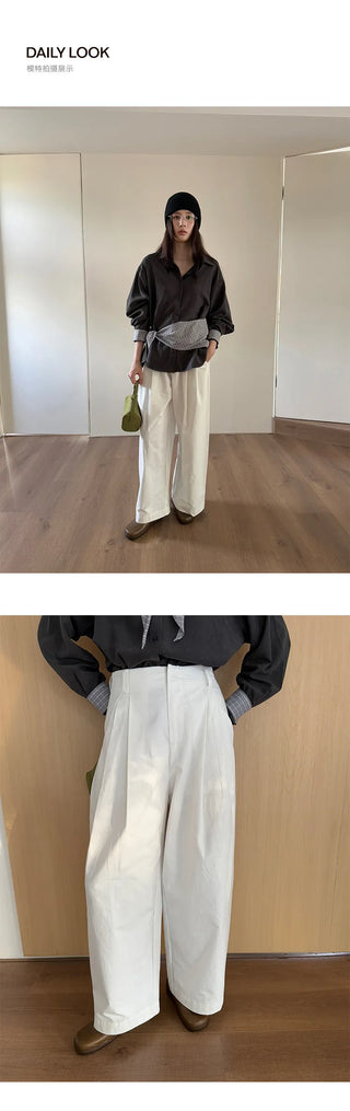 straight cotton trousers