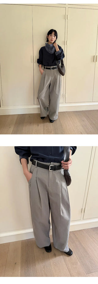 straight cotton trousers