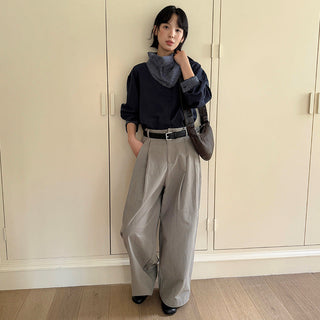 straight cotton trousers