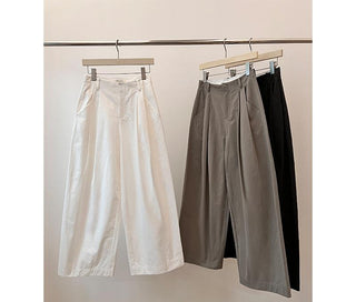 straight cotton trousers