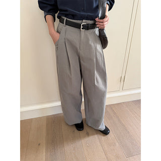straight cotton trousers