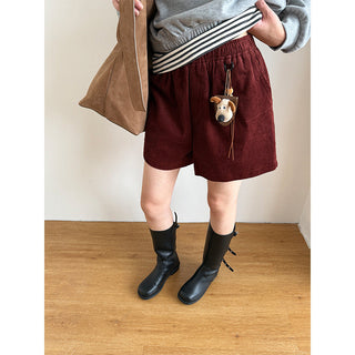 corduroy wide shorts