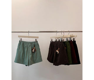 corduroy wide shorts