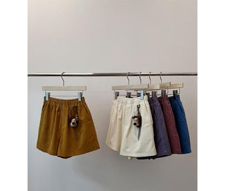 corduroy wide shorts