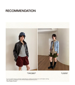 corduroy wide shorts