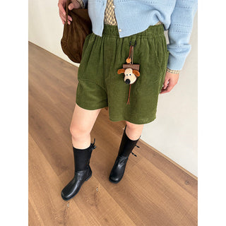 corduroy wide shorts