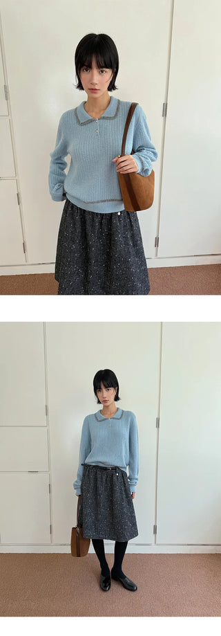 contrast doll sweater