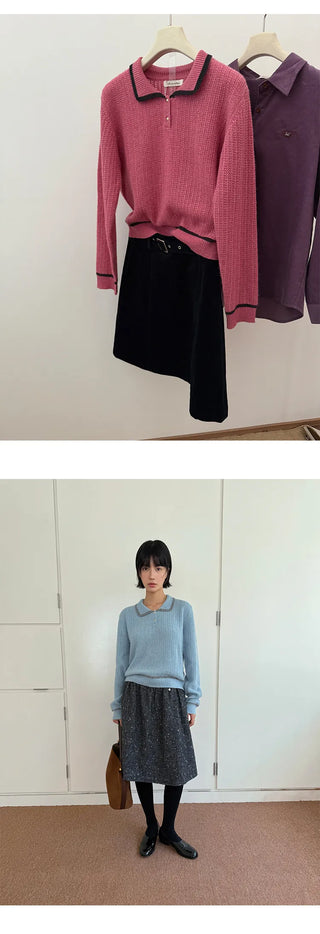 contrast doll sweater