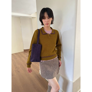 contrast doll sweater