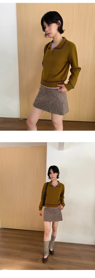 contrast doll sweater