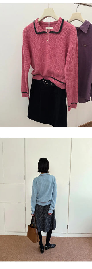 contrast doll sweater