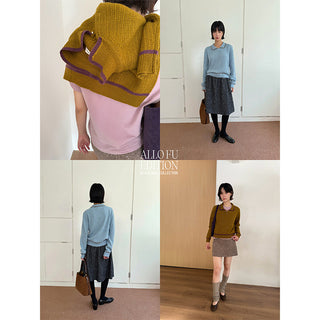 contrast doll sweater