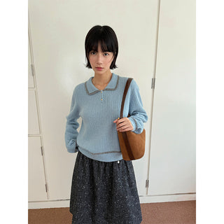 contrast doll sweater