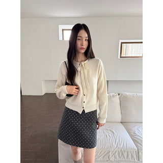 bow knit cardigan
