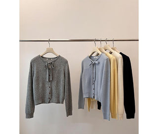 bow knit cardigan