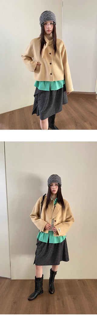 double-faced wool coat