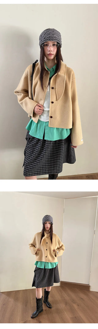 double-faced wool coat