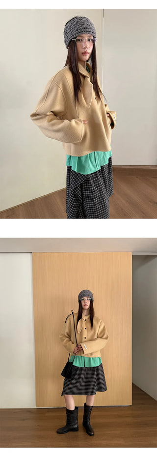 double-faced wool coat