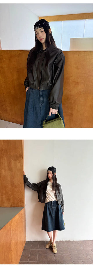 plaid leather jacket