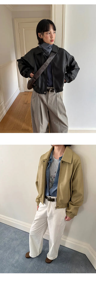 plaid leather jacket