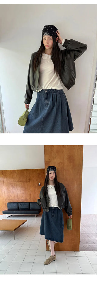 plaid leather jacket