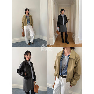 plaid leather jacket