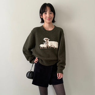 jacquard wool sweater
