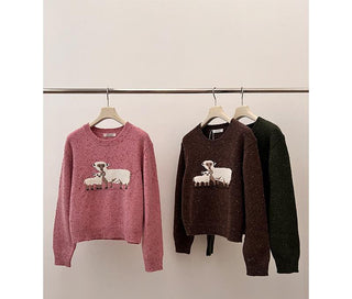 jacquard wool sweater