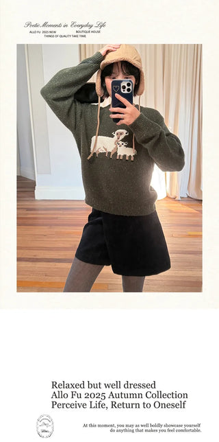 jacquard wool sweater