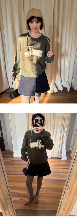 jacquard wool sweater