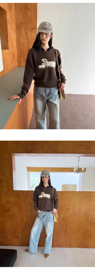 jacquard wool sweater