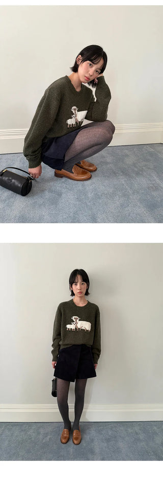 jacquard wool sweater