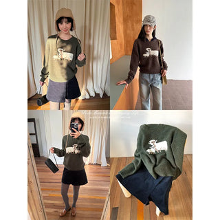 jacquard wool sweater