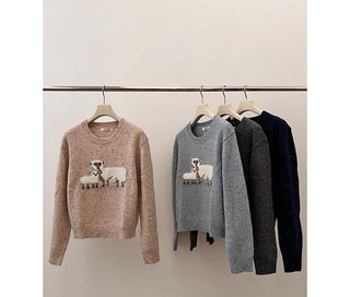 jacquard wool sweater