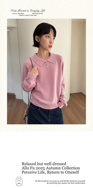 striped polo sweater