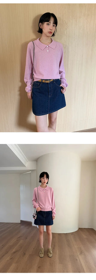 striped polo sweater