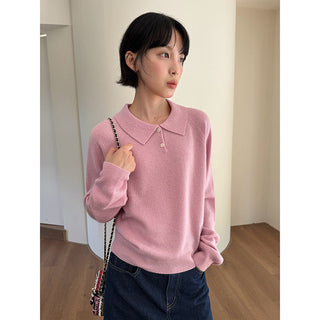 striped polo sweater