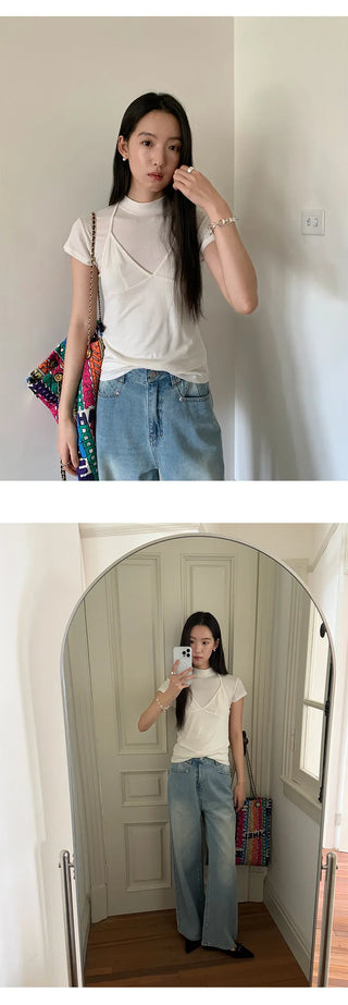 half turtleneck vest