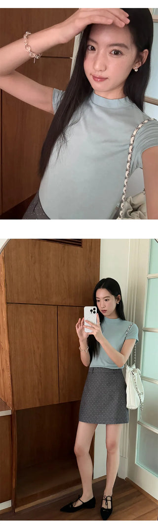 half turtleneck vest