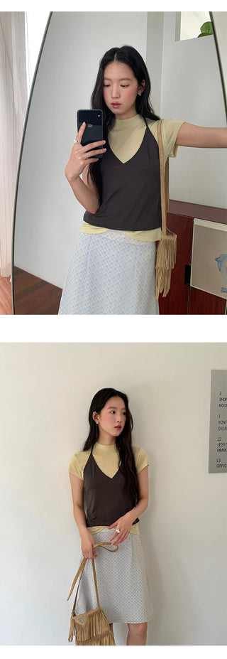 half turtleneck vest