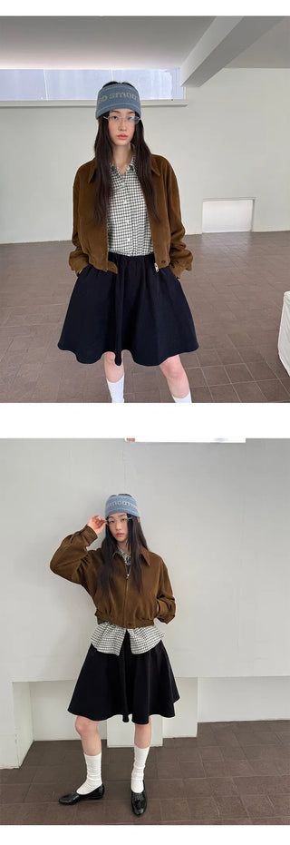 corduroy umbrella skirt