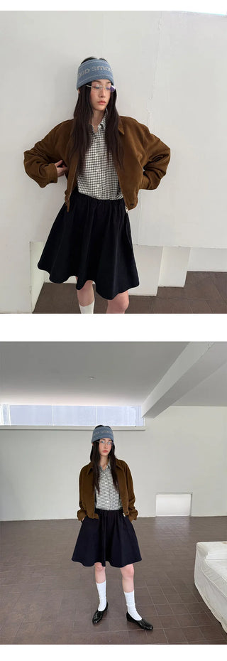 corduroy umbrella skirt